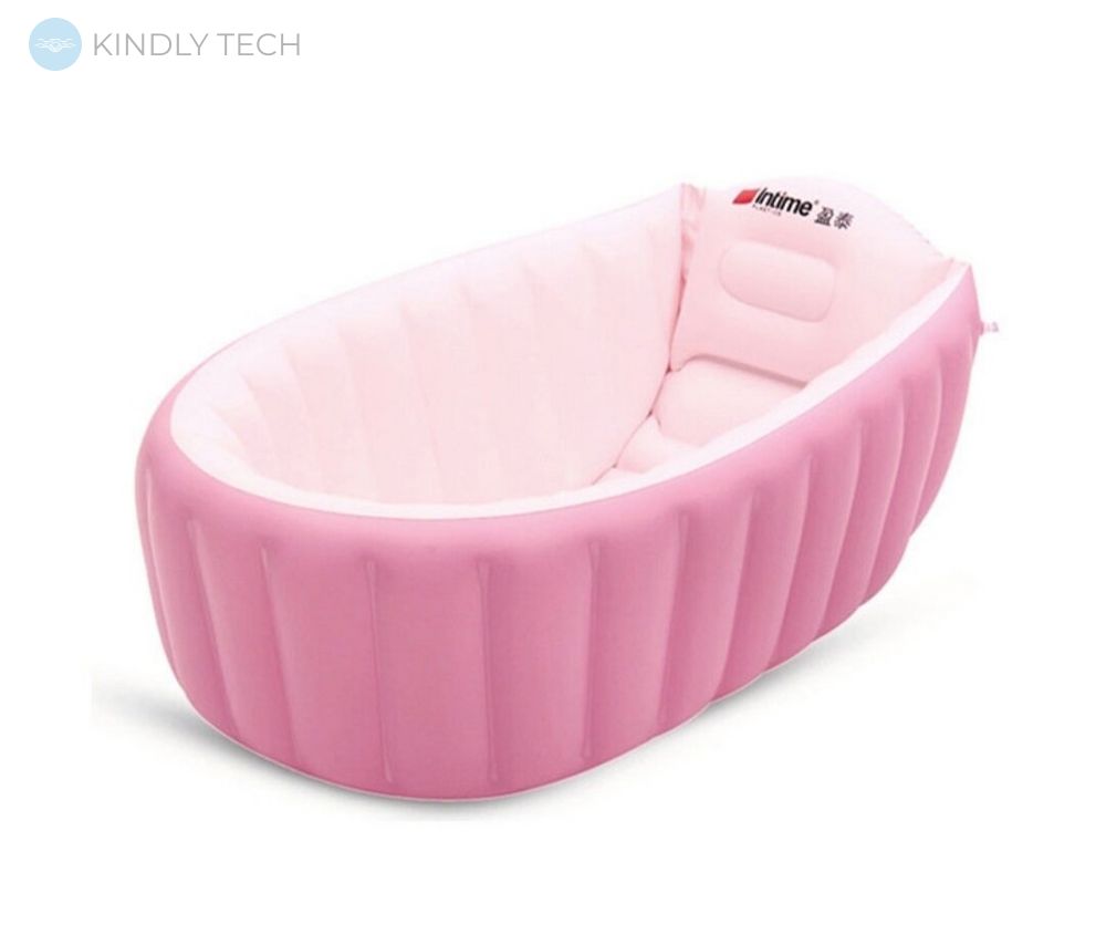 Надувная детская ванночка для купания Intime Baby Bath, Pink