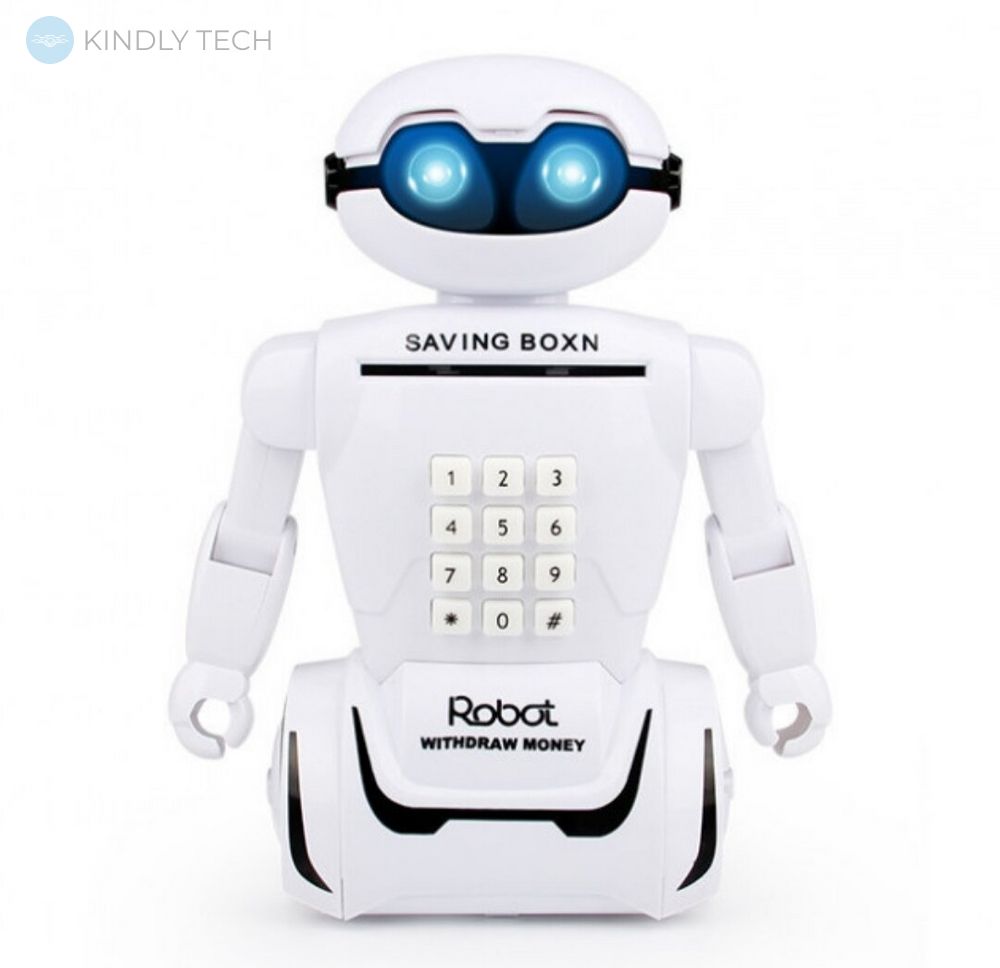 Дитячий робот сейф з кодовим замком настільна лампа 3 в 1 Robot Piggy Bank