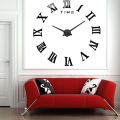 Часы настенные 3D большие Time ZH019 с римскими цифрами