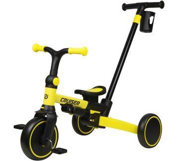 Трехколесный велосипед-беговел Tri-cycle Milano 001, желтый