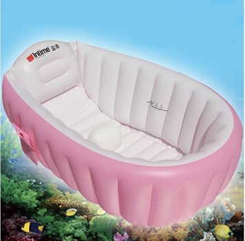 Надувная детская ванночка для купания Intime Baby Bath, Pink