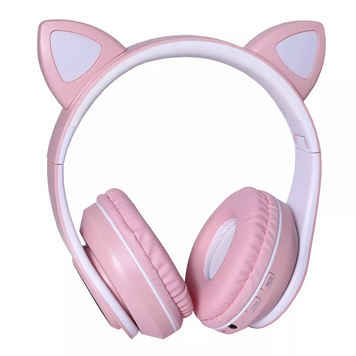 Накладні бездротові навушники з вушками TUCCI P39 &mdash; Pink