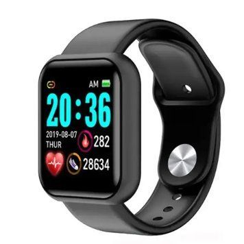 Смарт браслет Smart Bracelet D20, діагональ 1,5 дюймів із зарядкою шляхом підключення до USB-інтерфейсу + ремінець Black