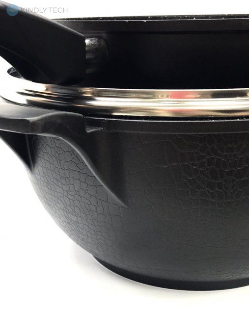 Набор кастрюль с мраморным антипригарным покрытием + сковородка Benson BN-346 из 7 предметов