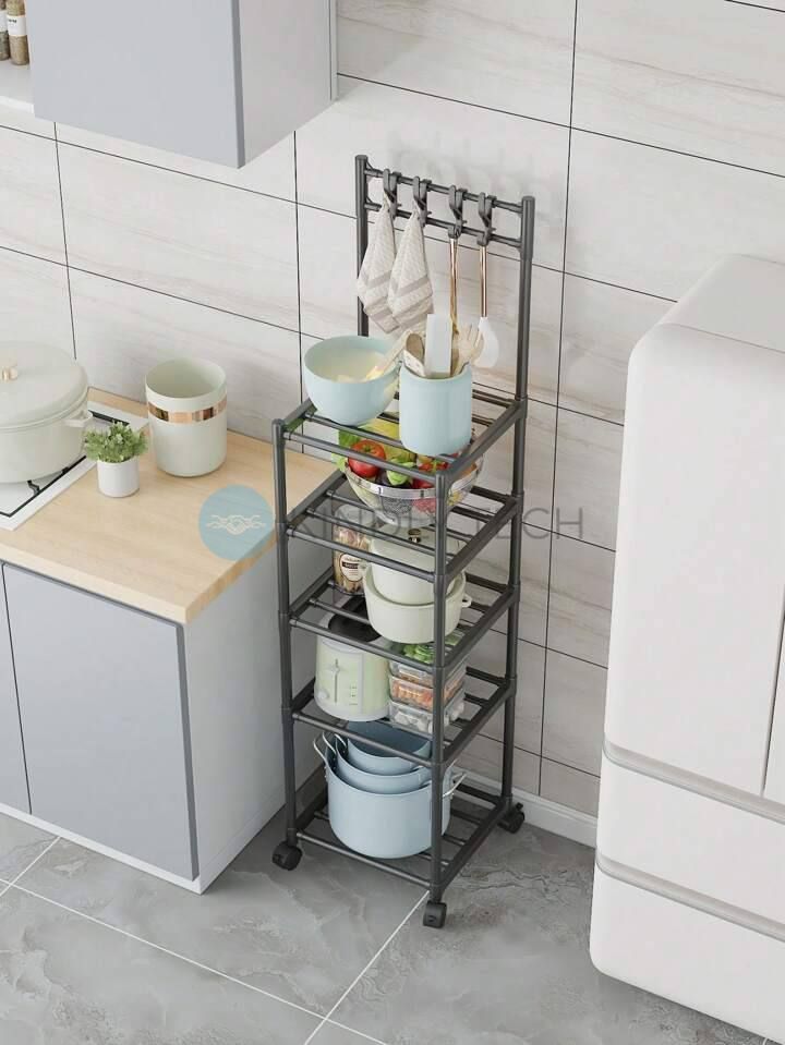 Стелаж напольный Hook Storage Rack, 5 полок, Черный