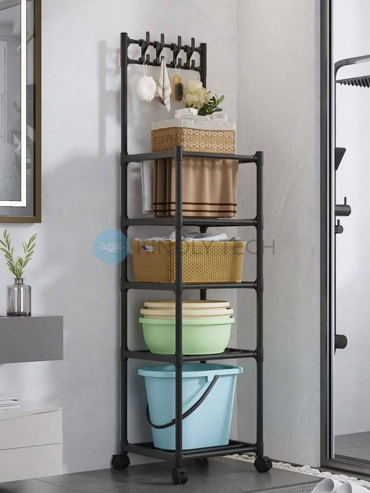Стелаж напольный Hook Storage Rack, 5 полок, Черный