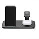 Бездротова зарядка QI док-станція Smart Pro Wireless Charger 2 4в1 для iPhone/Android/Apple Watch/AirPods