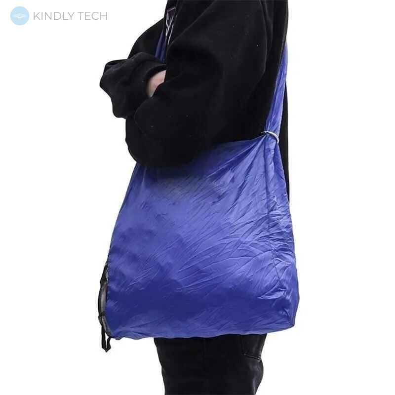 Складана компактна сумка-шоппер СИНЯЯ Shopping bag to roll up