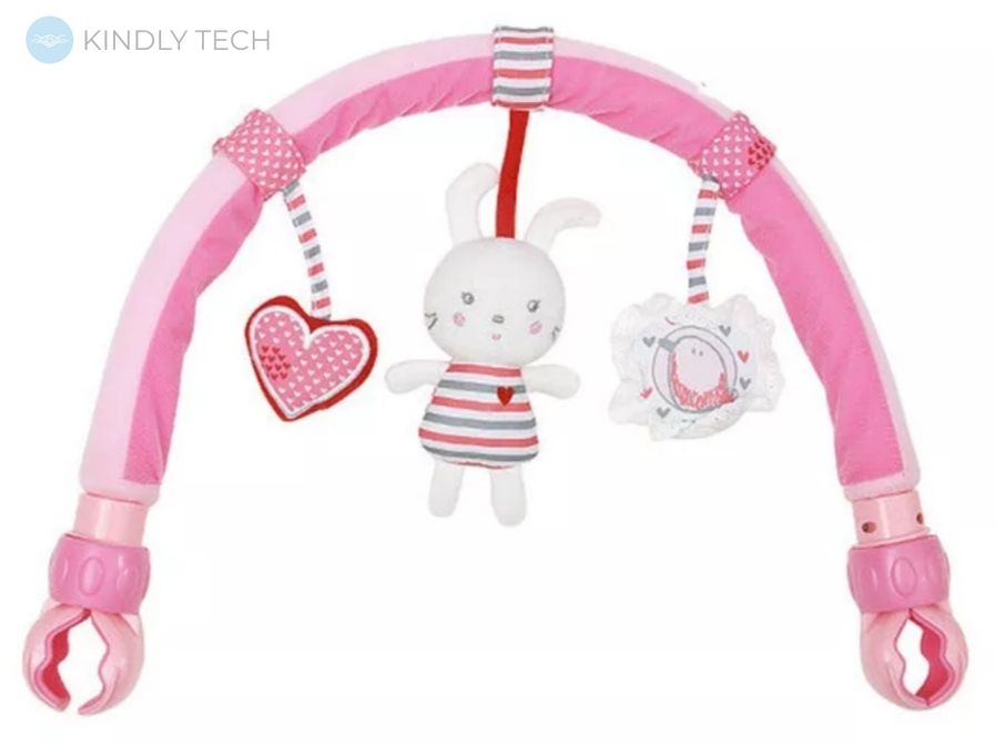 Розвиваюча підвіска-дуга для дитячого ліжечка/ходунків і коляски Sozzy, Рожева
