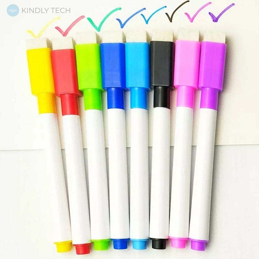 Набір маркерів 8 кольорів для білої дошки