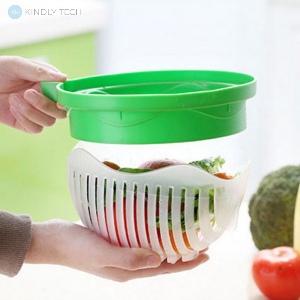 Салатница-овощерезка чаша для нарезки овощей и салатов Salad Cutter Bowl 3в1