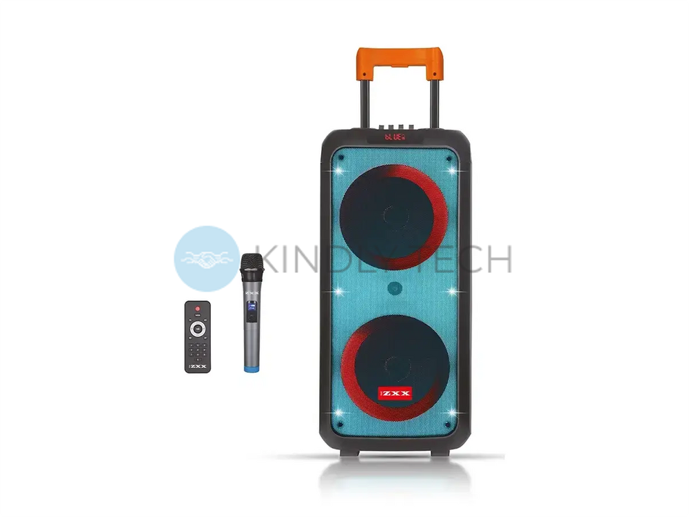 Акустична переносна колонка ZXX-1095 80Вт 2x8" 59х27х26 см USB/TWS/TF/REC/LED/EQ/FM/BT/MIC/ДК