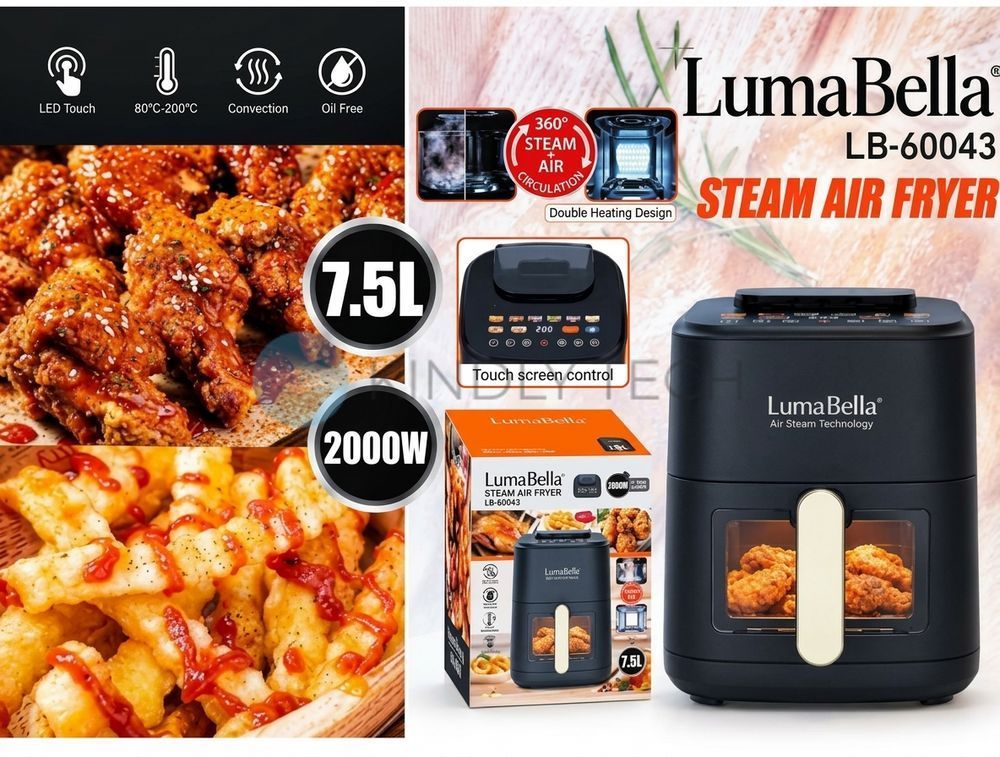 Сучасна аерофритюрниця LumaBella LB-60043 2000 Вт, 7,5 л