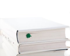 Закладка для книг «Четырёхлистный клевер», Зелёный