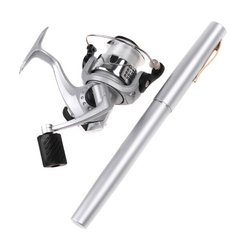 Карманная ручка-удочка Pocket Fishing Rod + катушка Grey
