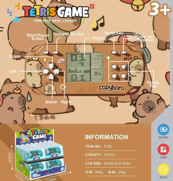 Портативна ретро-консоль Tetris Капібара