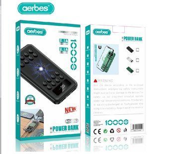 Повербанк Power bank Aerbes 10 000 mAh, 2.1А(2) в ассортименте