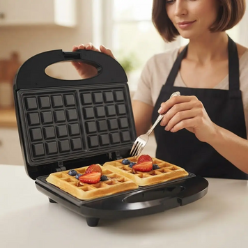 Стильна вафельниця LumaBella LB-58048 750W для бельгійських вафель з антипригарним покриттям