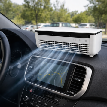 Компактний автомобільний міні-кондиціонер 3 в 1 з LED-дисплеєм та пультом ДК