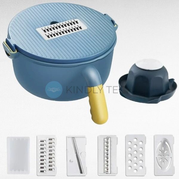 Шинковка-тёрка Multifunctional cooking machine круглая с ручкой SZK-6