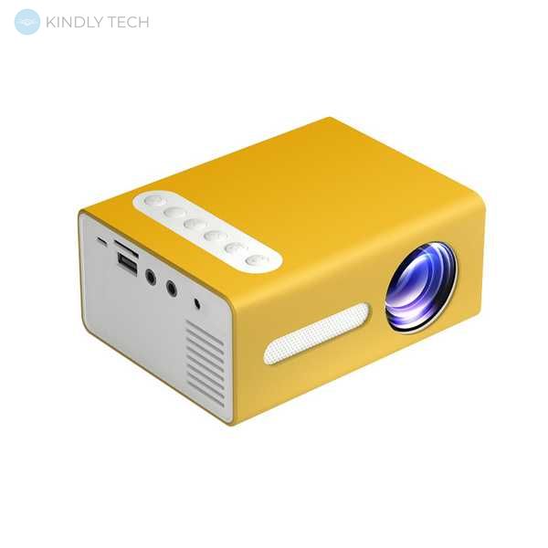 Портативный Мультимедийный Led Проектор Projector T300, Жёлтый