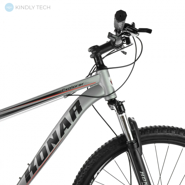 Велосипед горный с алюминиевой рамой Konar KA-29″19# 24S передние амортизаторы, Серый/черный
