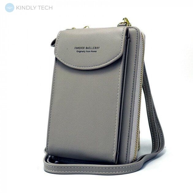Жіночий гаманець-клатч Wallerry ZL8591 Сірий