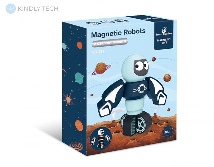 Конструктор магнітний робот MAGNETIC TOYS "Годинник Меркурія" 7 деталей