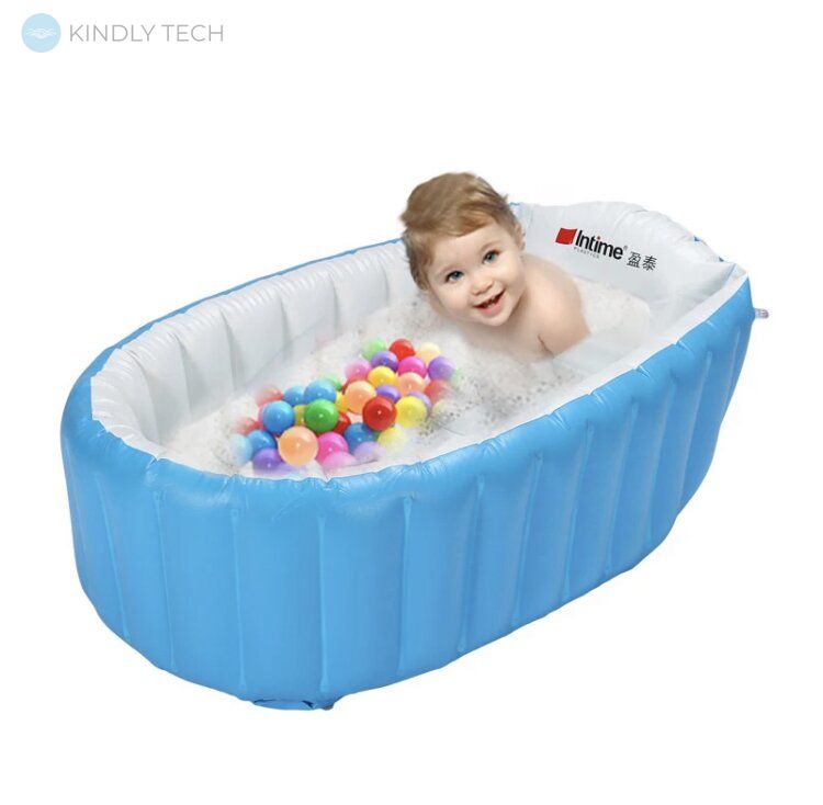 Надувна дитяча ванночка для купання Intime Baby Bath, Blue