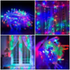 Гирлянда-водопад (Curtain-Lights) Itrains 480-M внутренняя провод прозрачный 3х3м, Разноцветная