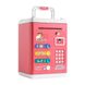 Копилка-сейф детская Saving Money Box с кодовым замком и отпечатком пальца, Розовая