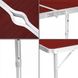 Розкладний стіл валізу Folding Table для пікніка зі стільцями 120х60х70 / 55 Коричневий