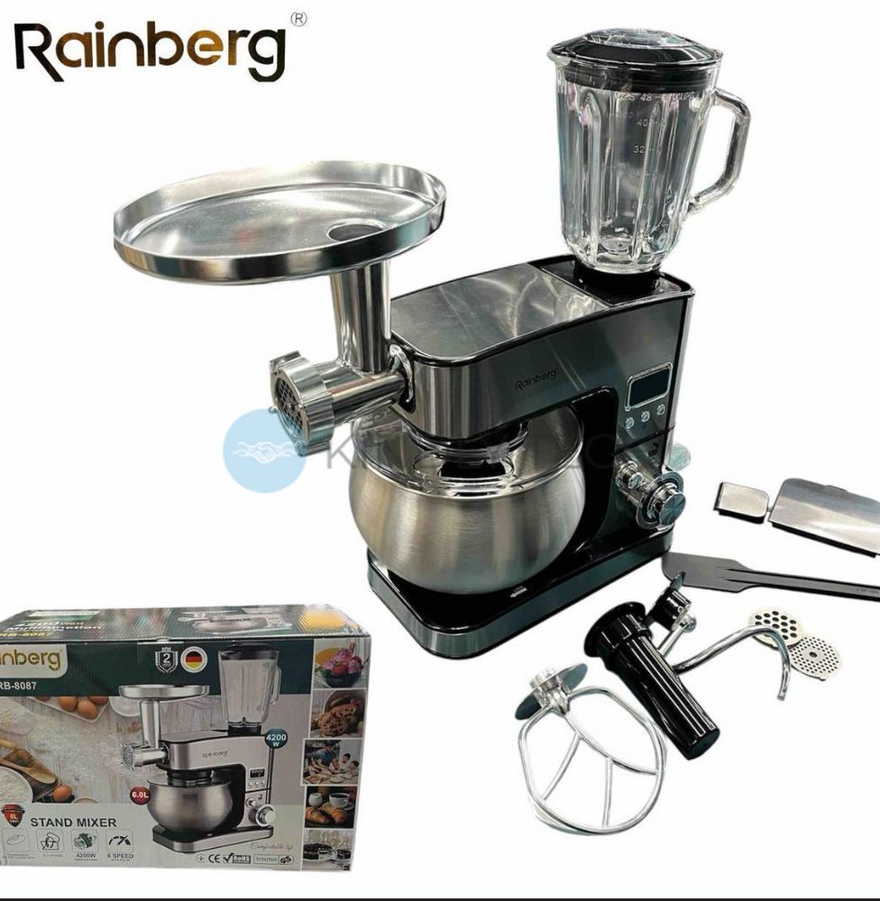 Кухонный комбайн Rainberg RB-8087 6 л/1,5 л, 4200 Вт