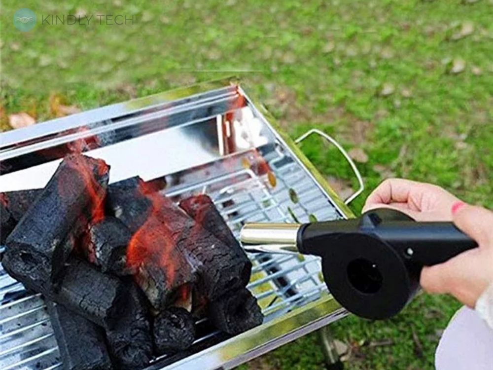 Ручной мини вентилятор (воздуходувка) для барбекю гриля мангала