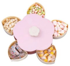 Вращающаяся складная одноярусная конфетница Flower Candy Box