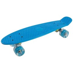 Скейт Пенни Борд (Penny Board 101) со светящимися колесами, Голубой