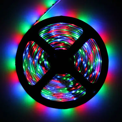 Светодиодная лента (Rope-Lights) SMD5050-RGB bluetooth универсальная черный провод 5м, Разноцветная