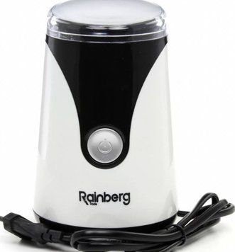 Кофемолка бытовая роторная Rainberg RB-301 300Вт бело-черная