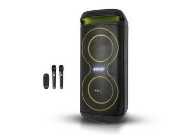 Акустична переносна колонка ZXX-5570 30Вт 2x6" 60х25х23см USB/TF/LED/EQ/FM/BT/2MIC/ДК