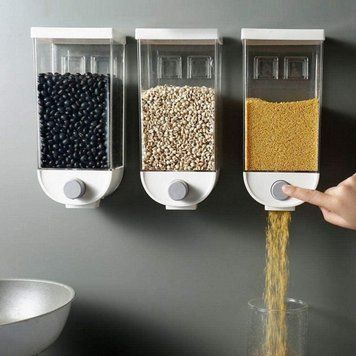 Ємність для зберігання зернових круп, настінний Cereal Dispenser 1 кг