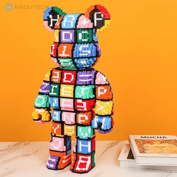 Конструктор Magic Blocks у вигляді ведмедика Bearbrick Алфавіт 40 см 3331 деталь