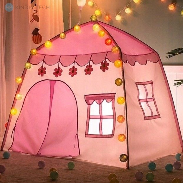 Детская игровая палатка в виде домика Розовая
