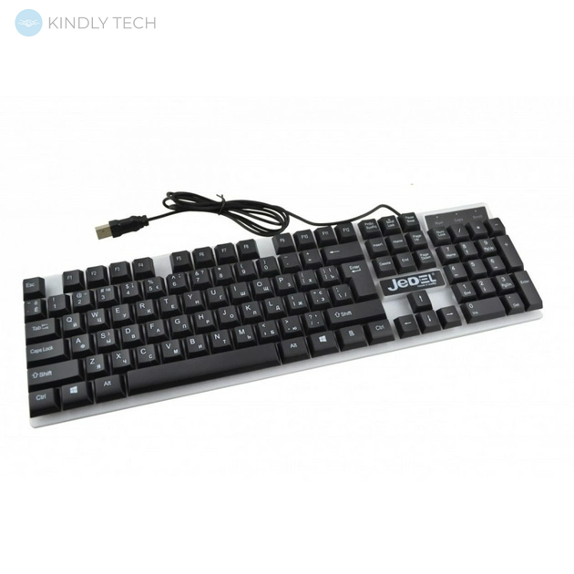 Ігрова клавіатура для комп'ютера JEDEL K500 плавний хід клавіш з підсвічуванням RGB
