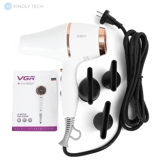 Фен для волос с концентратором VGR V-414 профессиональный мощный