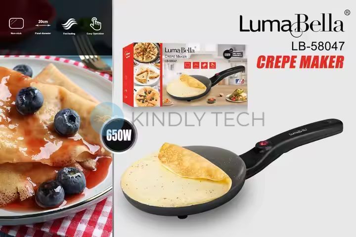 Млинниця електрична LumaBella LB-58047, 650 Вт, 20 см