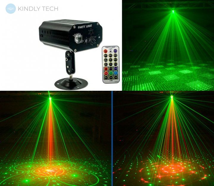Потужний лазерний проектор, стробоскоп, диско-лазер для приміщення Laser Light EMS 083