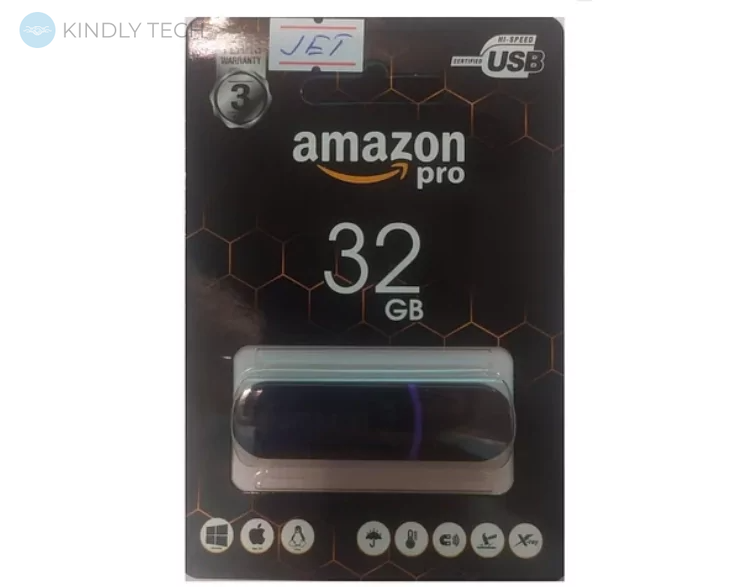 Флешка пластмассовая AMAZON PRO JET 32GB для компьютера и ноутбука
