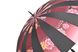 Большой зонт-трость полуавтомат "Monsoon" на 24 спицы, Черно-бордовый с цветочным принтом