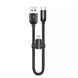 Кабель 2 in 1 ( M , C ) 2.4A (0.23m) &mdash; Baseus (CAMUTC-01) U-shaped Portable data Black