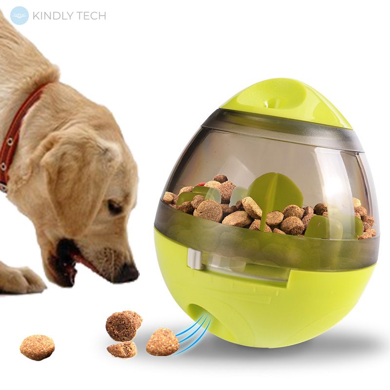 Іграшка для домашніх тварин стакан з отвором для їжі Зелена